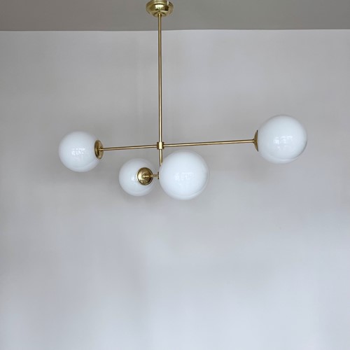 Bespoke sputnik brass chandelier