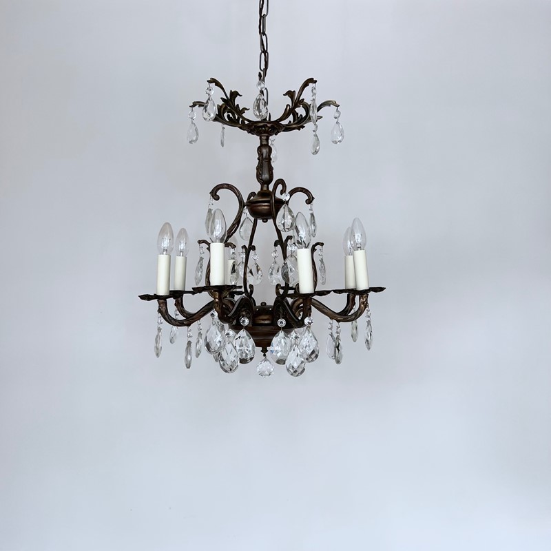 Brass Birdcage Chandelier with Glass Pear Drops-agapanthus-interiors-brass-birdcage-chandelier-with-glass-pear-drops-main-637909791933675690.jpg