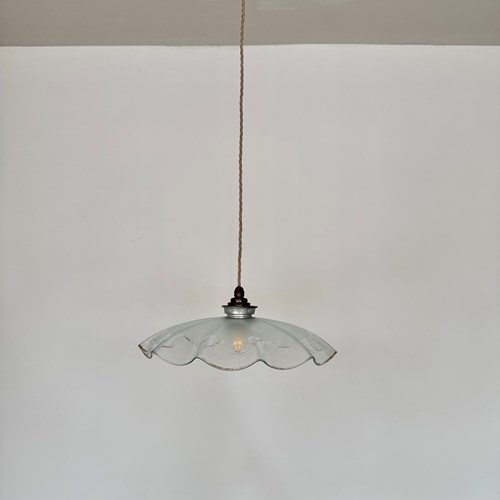 Clear Floral Detail Handkerchief Glass Shade