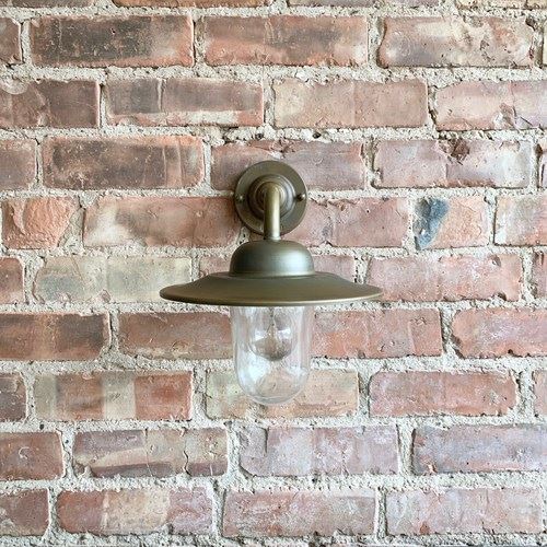 Contemporary Aged Brass 90º Shaded Wall Lights