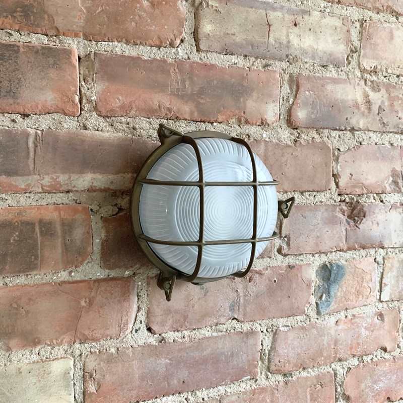 Contemporary Small Aged Brass Round Bulk Head Wall Lights-agapanthus-interiors-contemporary-aged-brass-round-bulk-head-wall-light-8-main-638231317297762731.jpeg