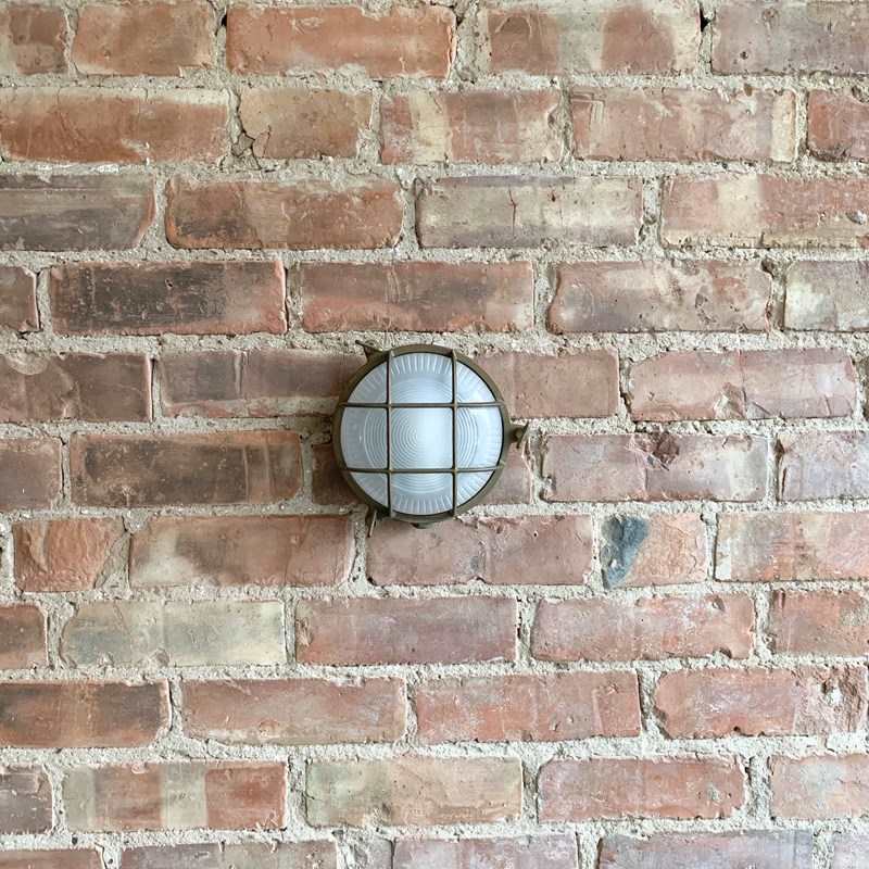 Contemporary Small Aged Brass Round Bulk Head Wall Lights-agapanthus-interiors-contemporary-aged-brass-round-bulk-head-wall-light-main-638231316725392492.jpeg