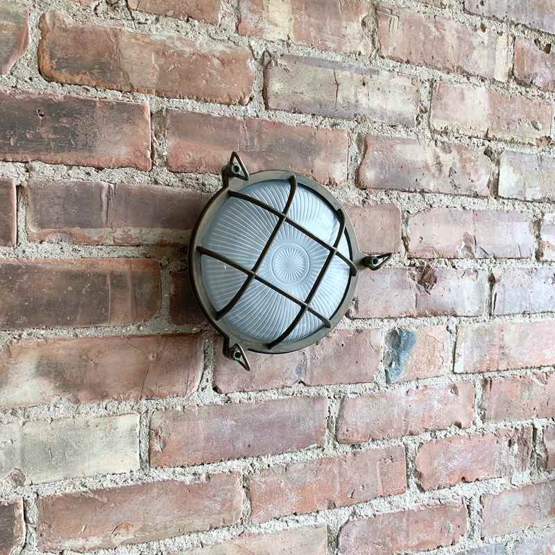 Contemporary Large Aged Brass Round Bulk Head Wall Lights-agapanthus-interiors-contemporary-large-aged-brass-round-bulk-head-wall-light-4-main-638231347989305611.jpeg