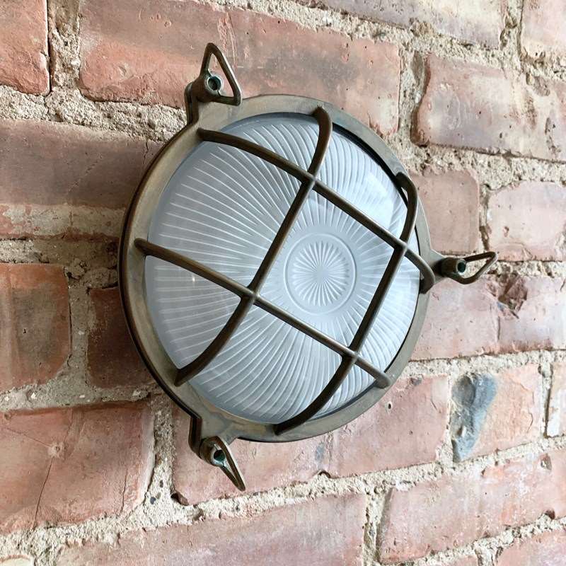 Contemporary Large Aged Brass Round Bulk Head Wall Lights-agapanthus-interiors-contemporary-large-aged-brass-round-bulk-head-wall-light-9-main-638231347847433099.jpeg