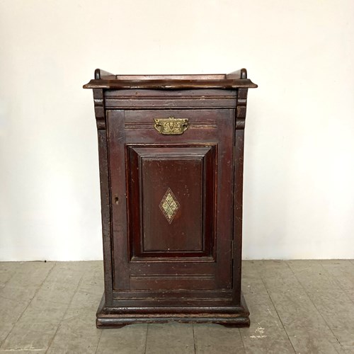 Dark Stained Wooden Pot Cupboard