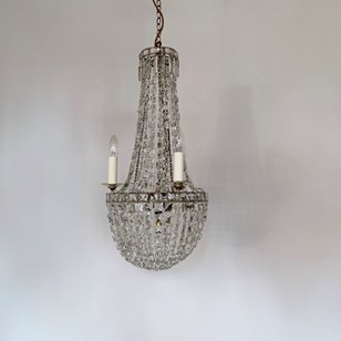 Early 1900s Crystal Balloon Chandel...