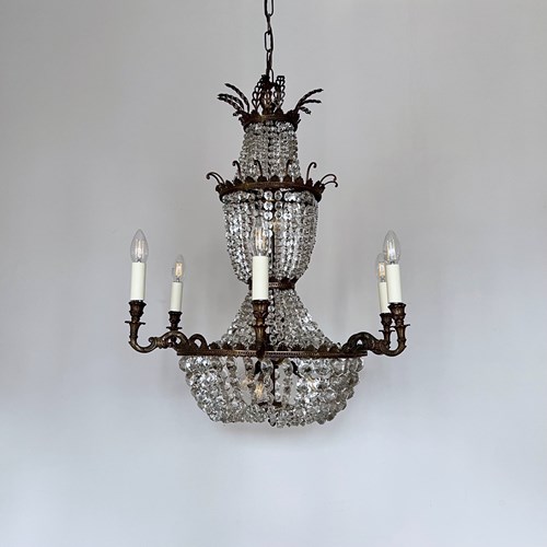 Early 20Th Century French Balloon Chandelier 