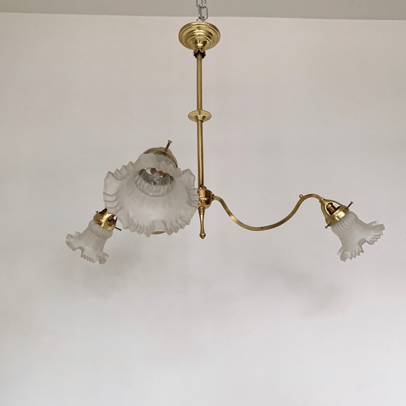 Edwardian Polished Brass Chandelier -agapanthus-interiors-edwardian-three-arm-polished-brass-chandelier-with-frosted-frill-shades-2-main-637147736302443274.jpeg