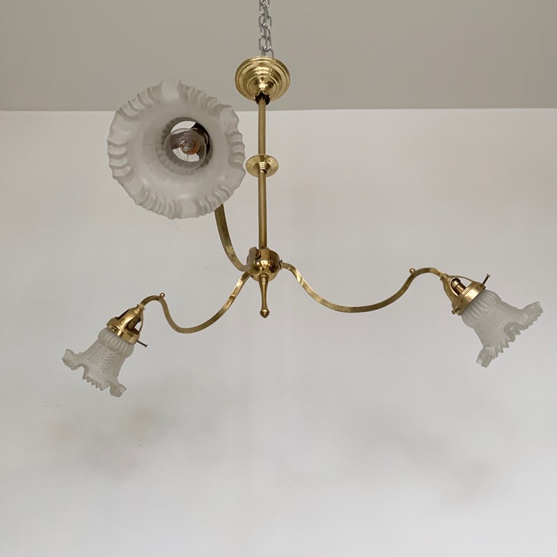 Edwardian Polished Brass Chandelier -agapanthus-interiors-edwardian-three-arm-polished-brass-chandelier-with-frosted-frill-shades-3-main-637147736321193402.jpeg