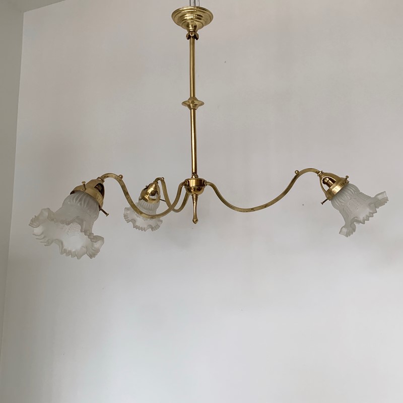 Edwardian Polished Brass Chandelier -agapanthus-interiors-edwardian-three-arm-polished-brass-chandelier-with-frosted-frill-shades-4-main-637147736339005582.jpeg