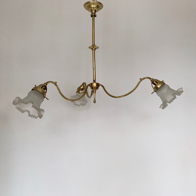 Edwardian Polished Brass Chandelier -agapanthus-interiors-edwardian-three-arm-polished-brass-chandelier-with-frosted-frill-shades-7-main-637147736216350214.jpeg