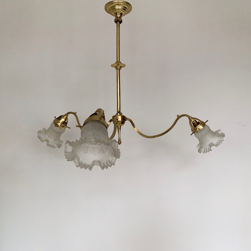 Edwardian Polished Brass Chandelier -agapanthus-interiors-edwardian-three-arm-polished-brass-chandelier-with-frosted-frill-shades-main-637147735894321024.jpeg