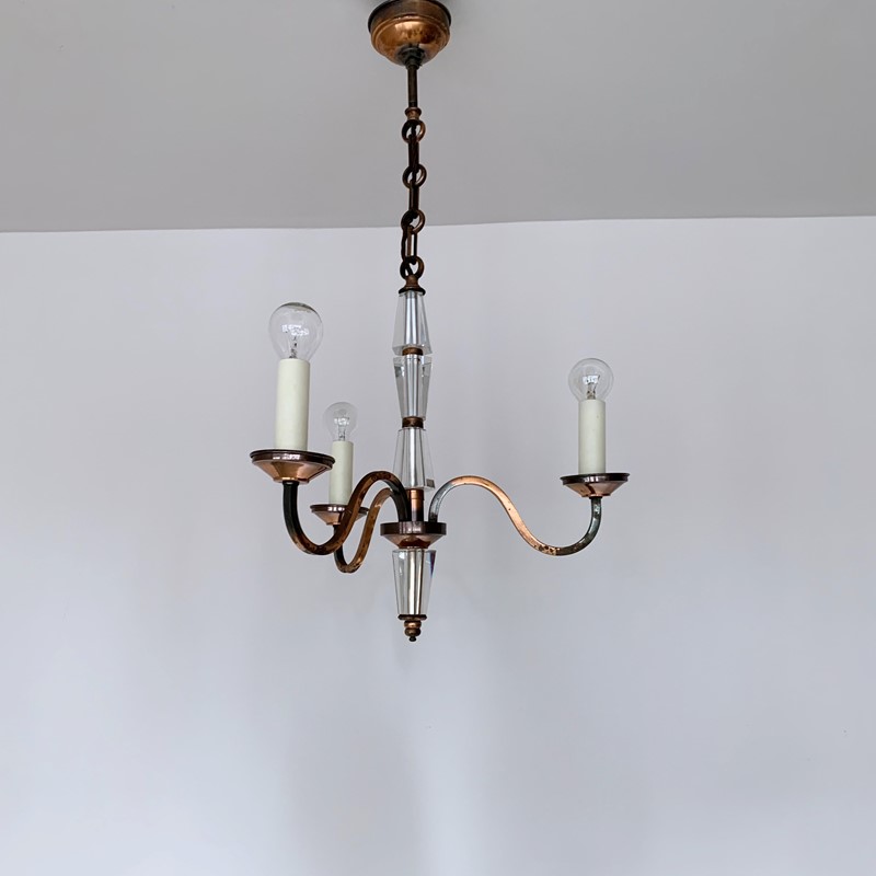 French Copper and Crystal Three Arm Chandelier -agapanthus-interiors-french-copper-and-crystal-three-arm-chandelier-2-main-637672316836590380.jpeg