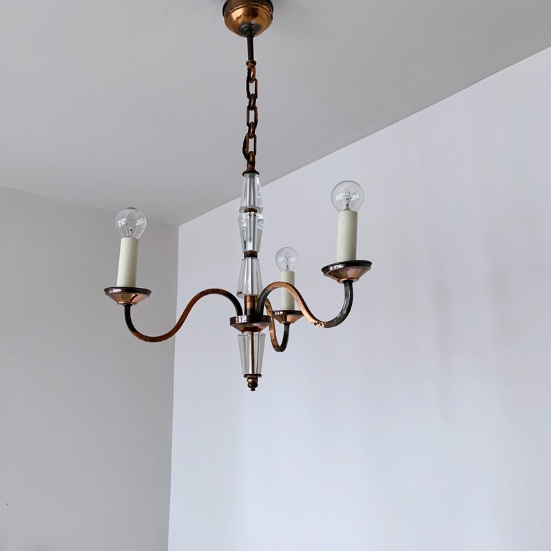French Copper and Crystal Three Arm Chandelier -agapanthus-interiors-french-copper-and-crystal-three-arm-chandelier-4-main-637672316884715211.jpeg