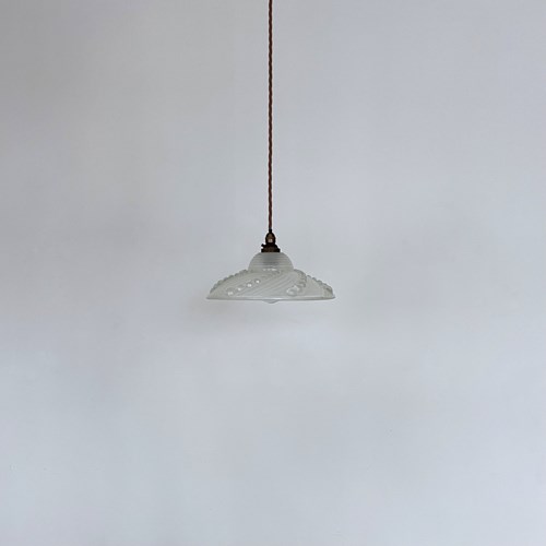 French Deco Moulded Glass Shade