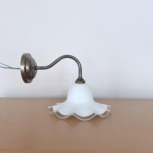 French Frill Glass Wall Light