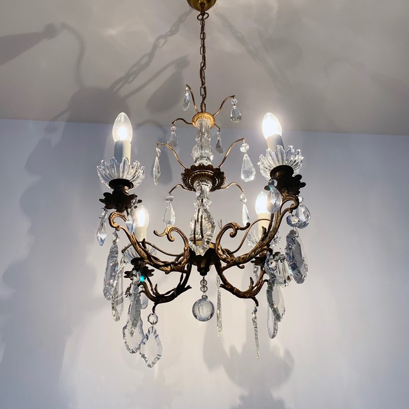 French Gilt Brass Chandelier with Crystal Drops-agapanthus-interiors-french-gilt-brass-chandelier-with-crystal-drops-10-main-637737847572524037.jpg