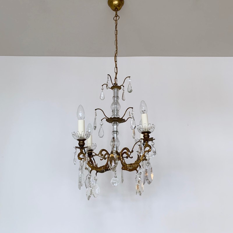 French Gilt Brass Chandelier with Crystal Drops-agapanthus-interiors-french-gilt-brass-chandelier-with-crystal-drops-2-main-637737847432368252.jpg