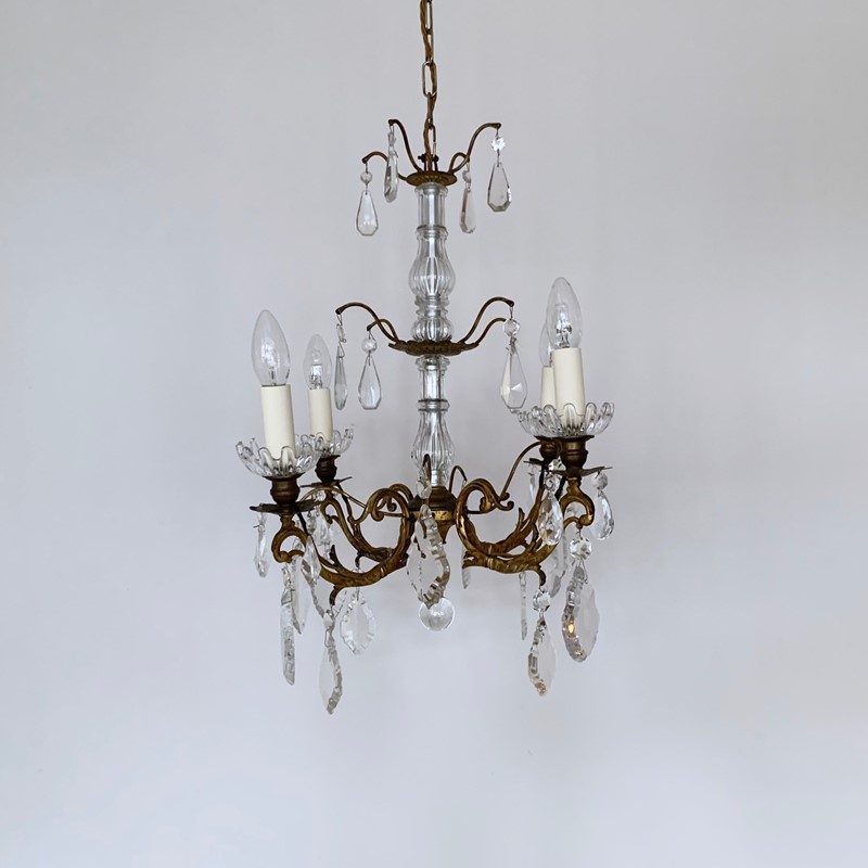 French Gilt Brass Chandelier with Crystal Drops-agapanthus-interiors-french-gilt-brass-chandelier-with-crystal-drops-main-637737846499247656.jpg