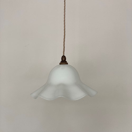 French Handkerchief White Glass Shade