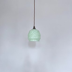 French Mint Green Clichy Glass Shade