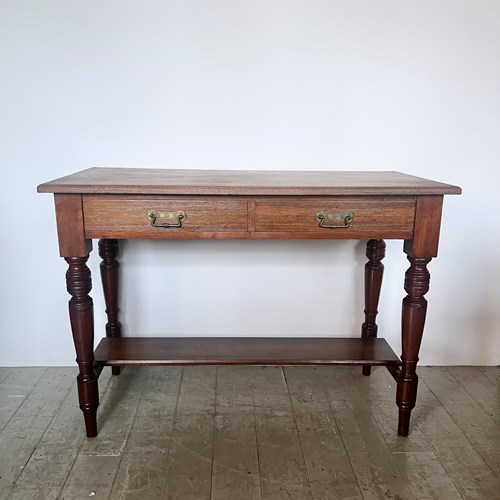 Solid Wood Console Table With Two Drawers