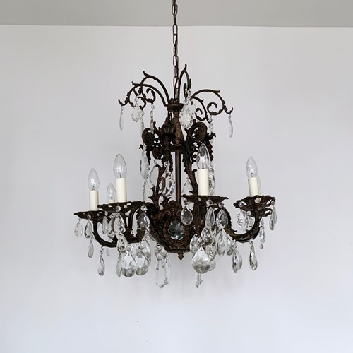 Large Ornate French Chandelier, Crystal