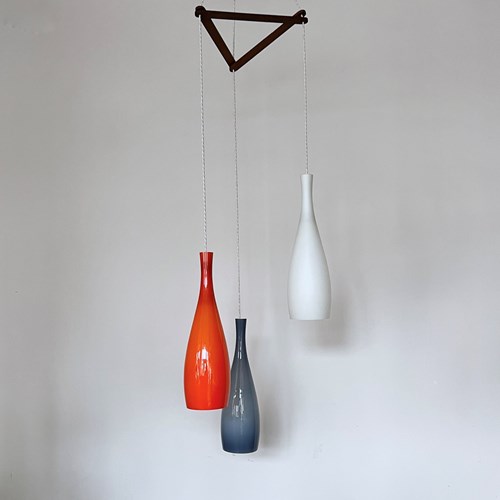 Jacob E. Bang Fog & Mørup Three Pendant Chandelier