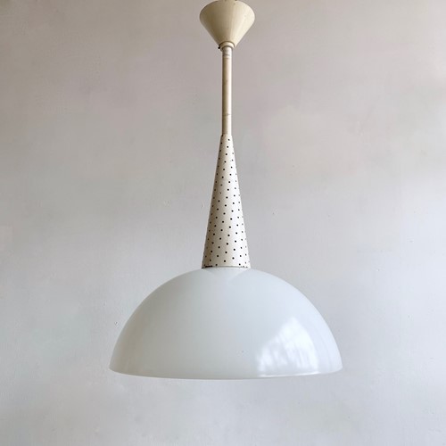 Mid-Century Mathieu Matégot Holophane Pendant