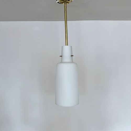 Pair Of Mid Century Matt White Danish Shades