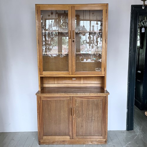 Mid Century Oak Glazed Cabinet