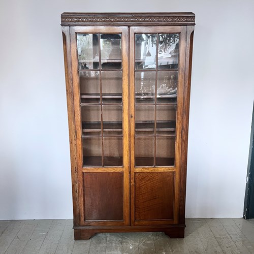 Oak Glazed Cabinet, Bookcase 