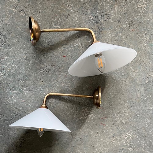 Pair of Bespoke Conical Wall Lights