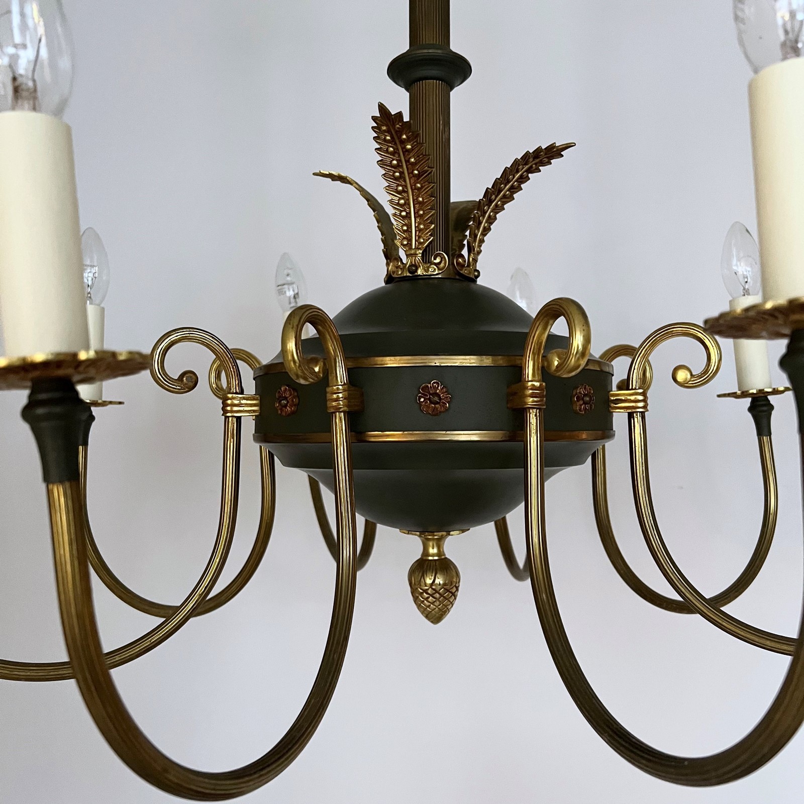 Small Flemish Brass Chandelier - Agapanthus Interiors