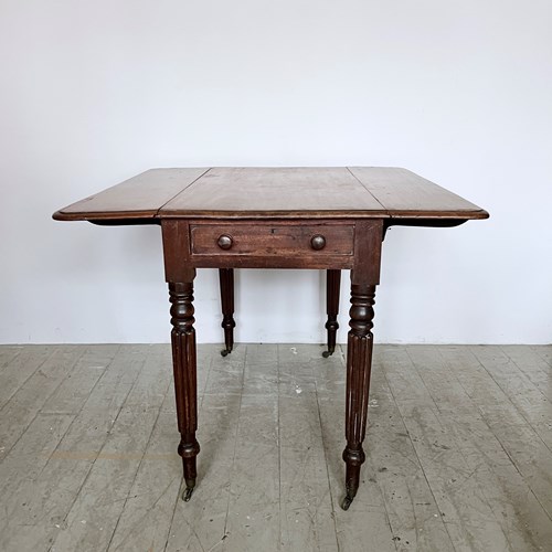Small Dark Wood Drop Leaf Table