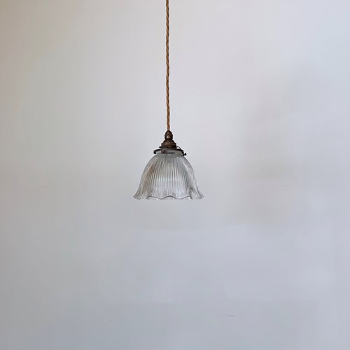 Small Fluted Stamped Holophane Shade