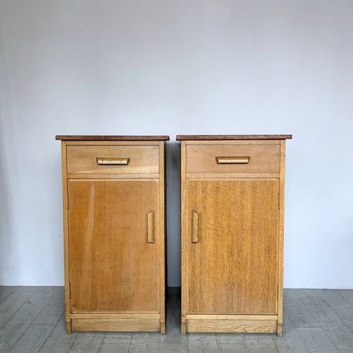 Two Wooden Mid Century Cupboards