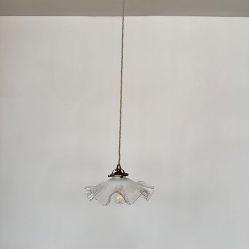 Vasaline Handkerchief Glass Shade
