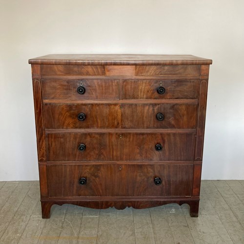 Victorian Mahogany Chest Of Drawers With Ebonised Handles
