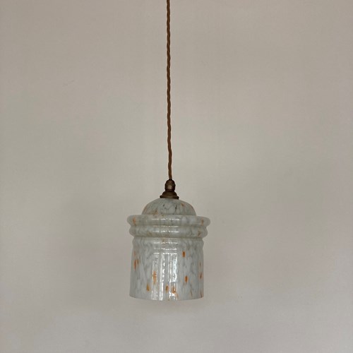 White And Orange Clichy Glass Shade