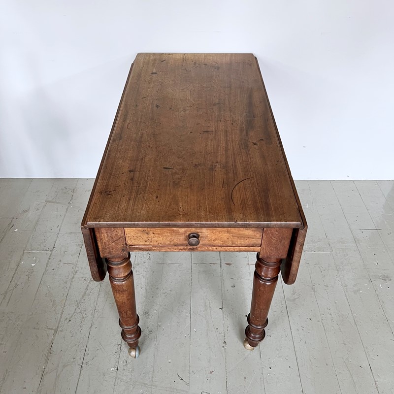 Wooden Drop Leaf Table with Drawer-agapanthus-interiors-wooden-drop-leaf-table-with-drawer-5-main-638000650072906631.jpeg