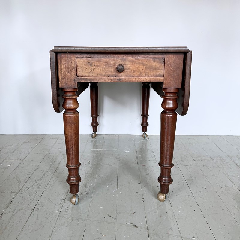 Wooden Drop Leaf Table with Drawer-agapanthus-interiors-wooden-drop-leaf-table-with-drawer-6-main-638000650103219914.jpeg