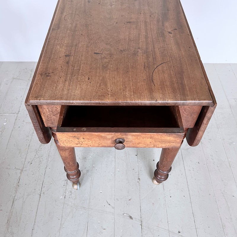 Wooden Drop Leaf Table with Drawer-agapanthus-interiors-wooden-drop-leaf-table-with-drawer-8-main-638000649885721051.jpeg