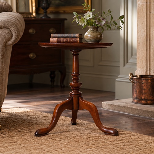 Cherry Wood Tripod Table Vintage Side Table Lamp Stand Drinks Table Coffee Book