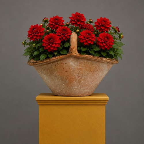 Terracotta Basket Planter Old Garden Flower Pot Trough Trug Plant Pots Vintage
