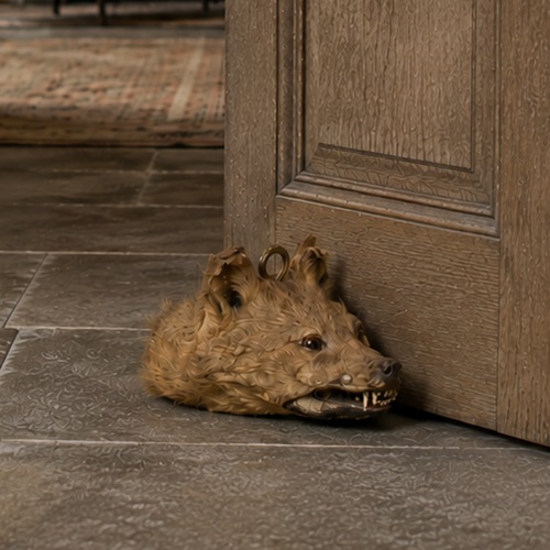 Fox Head Door Stop Taxidermy 19Th Century Victorian Animal Trophy Hunting Skin
