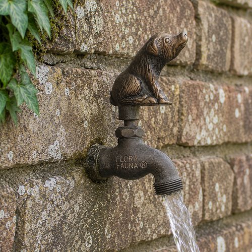 Pig Garden Tap Old Vintage Garden Water Tap Hose Planter Trough Watering Can Top