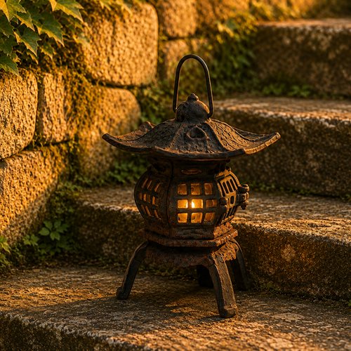Garden Pagoda Lantern Vintage Iron Candle Garden Light Lamp Reclaimed Lighting