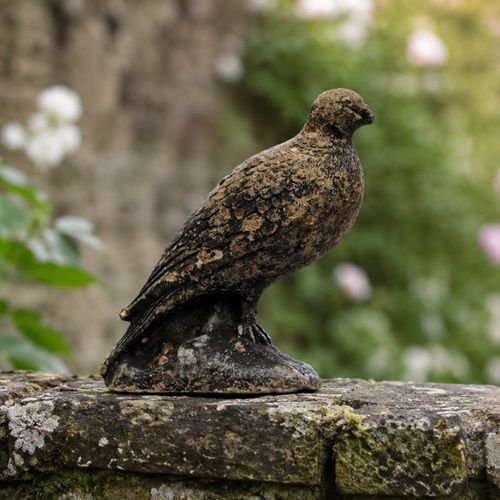 Stone Wood Pigeon Old Vintage Garden Bird Ornament Dove Animal
