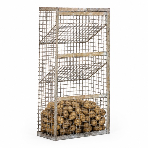 Vegetable Rack Wirework Galvanised Kitchen Shelf Pantry Shop Wire Work Fruit &